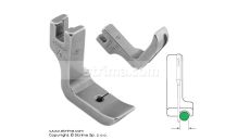 Pätka na všívanie kedru pre šijacie stroje, pravá 3.2mm P69R1/8 [36069R 1/8]